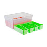 Ящик для хранения KID'S BOX с ручкой 10 л 12 вставок S + 2 лотка S  375х255х160мм